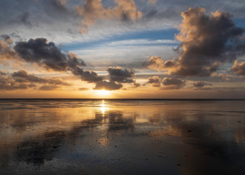 Sunset at Cefn Sidan Sands pembrey wales - taken by steve j huggett